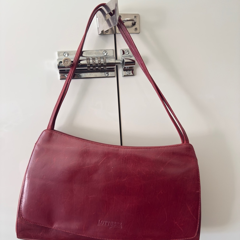 Red Leather Shoulder Bag
